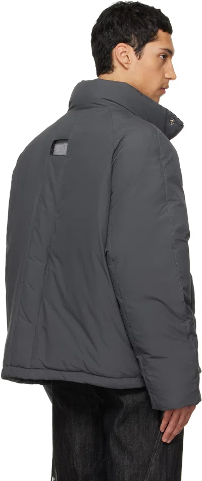 Nullus Gray 8 Pocket Down Jacket In Gray