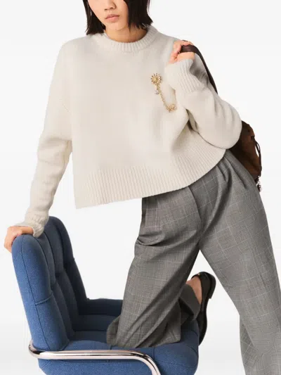 Maje Checked-pattern Trousers In Multi