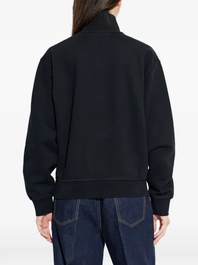 Dsquared2 Logo Half-zip Sweatshirt In Black