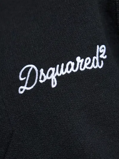 Dsquared2 Logo Half-zip Sweatshirt In Black