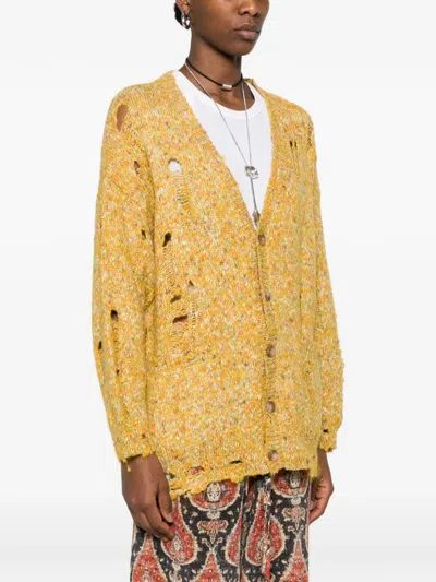 R13 Button Cardigan In Multi