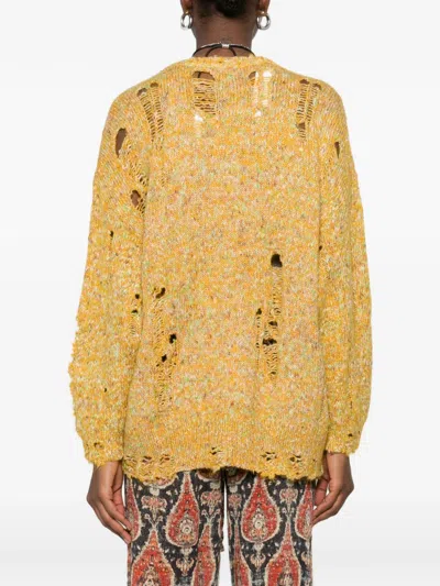 R13 Button Cardigan In Multi