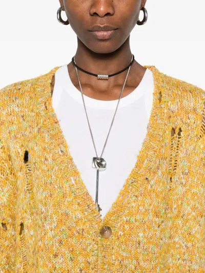 R13 Button Cardigan In Multi