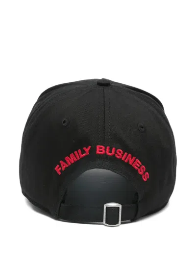 Dsquared2 Dsquared Men Black Cotton Baseball Cap In Black