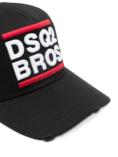 Dsquared2 Dsquared Men Black Cotton Baseball Cap In Black
