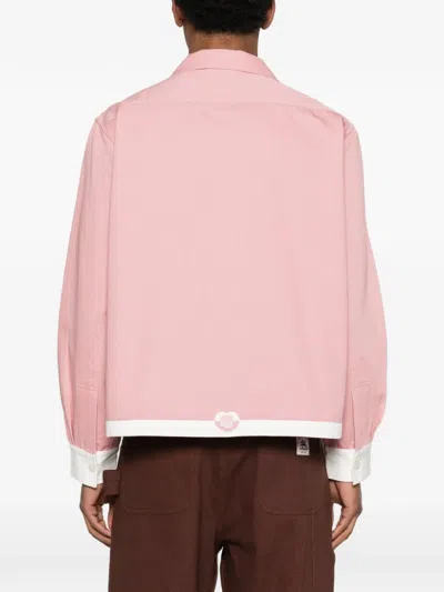 Bode Camp-collar Pocket Shirt In Pink