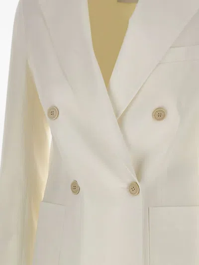 Eleventy Double-breasted Blazer In Neutral