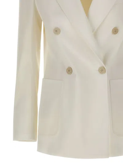 Eleventy Double-breasted Blazer In Neutral