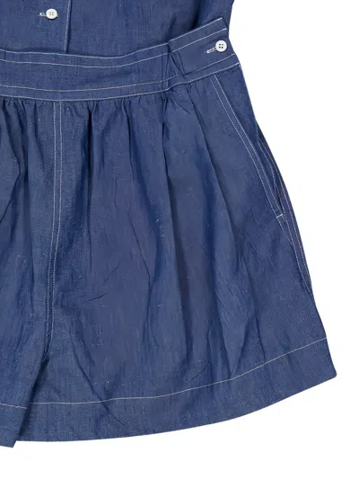 Prada Pocket Button Jumpsuit In Blue