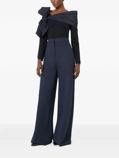 Max Mara Bow-decorated Wool Sweater In Black