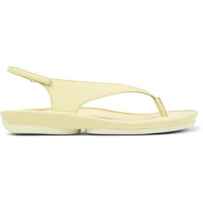 Camper Right Isla Leather Sandals In Yellow