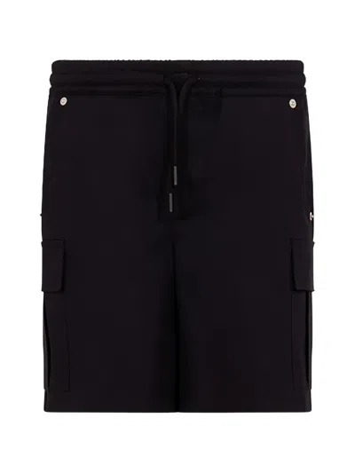 Msgm Drawstring-waist Bermuda Shorts In Black