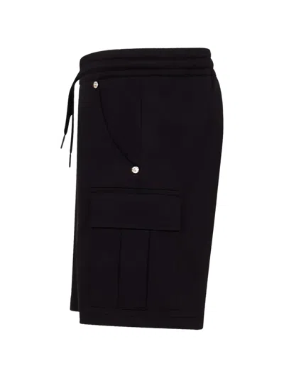 Msgm Drawstring-waist Bermuda Shorts In Black