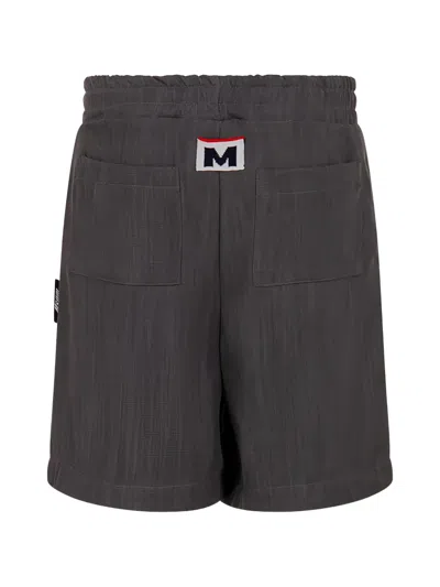 Msgm Logo-patch Bermuda Shorts In Black