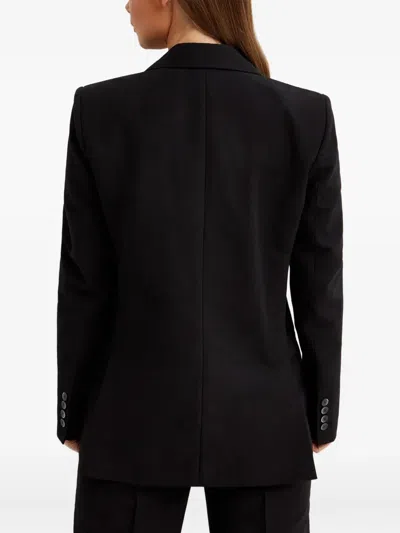 Fay Double-breasted Blazer In Black