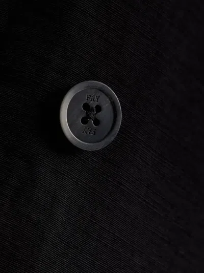 Fay Double-breasted Blazer In Black