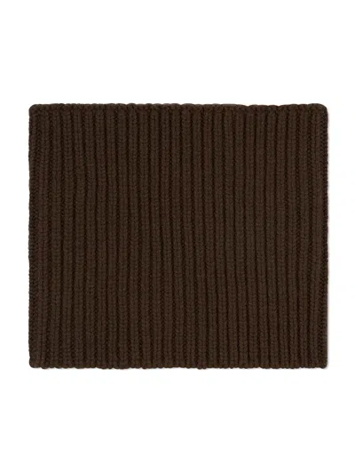 Bompard Ribbed Snood In Brown