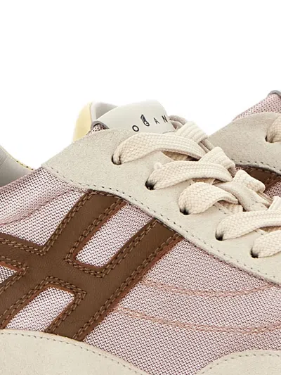 Hogan Athletic Suede And Technical Fabric Sneakers In White