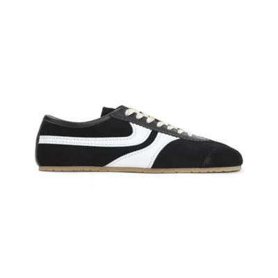 Dries Van Noten Sneakers Contrast Stitching Low Top Rubber Sole In Black