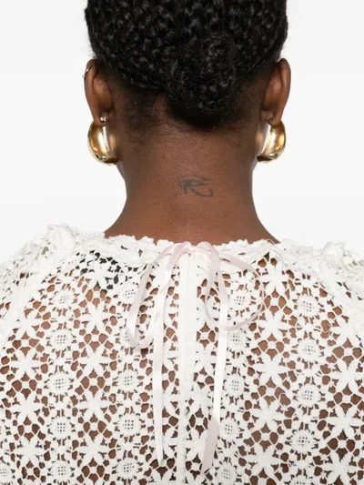 Isabel Marant Hizene Cotton-guipure Lace Mini Dress In Neutral