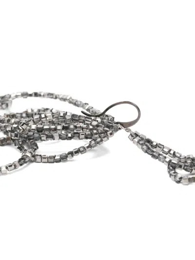 Panicale Beaded Earrings In Metallic