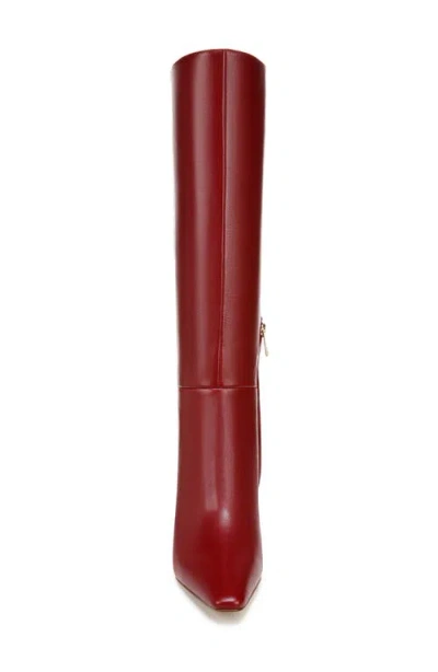 Sam Edelman Sylvia Wide Calf Knee High Boot Cabernet Red Leather In Burgundy