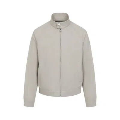 Prada Structured Jacket High Collar Button Cuffs In Gray