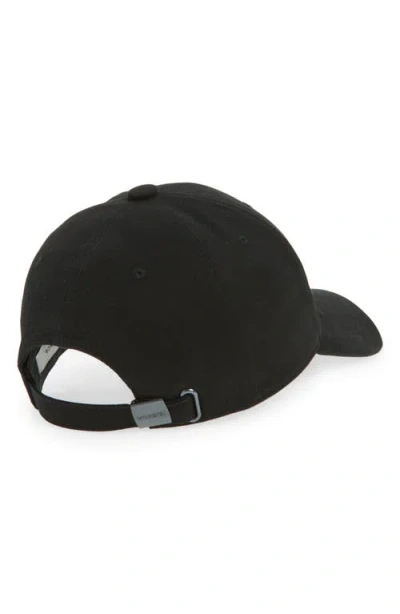 Vince Solid Twill Adjustable Baseball Cap In Black