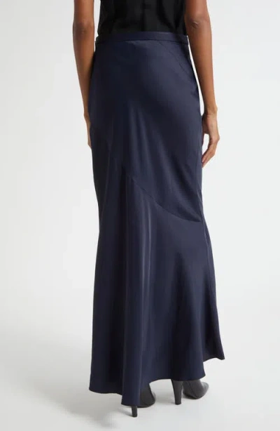 Twp My Endless Love Satin Maxi Skirt In Blue