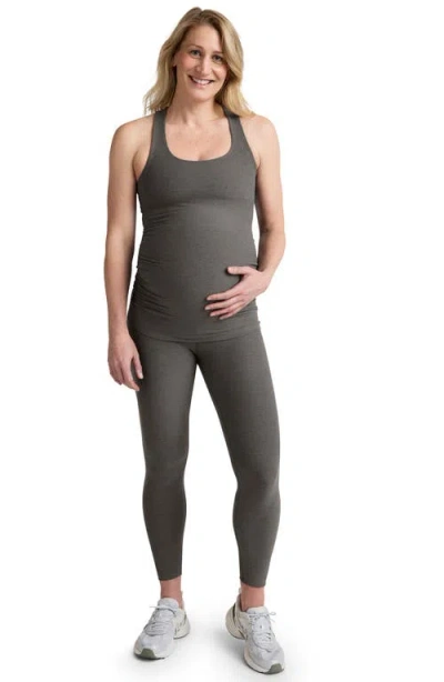 Beyond Yoga Out Of Pocket High Waisted Maternity Leggings In Gray