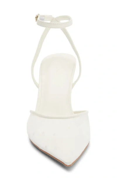 Open Edit Neesha Ankle Strap Pump In White