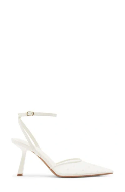 Open Edit Neesha Ankle Strap Pump In White
