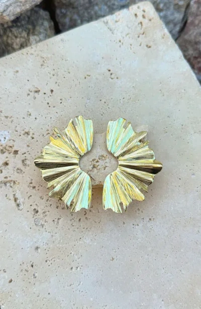 Adornia Plated Wave Statement Earrings In Gold