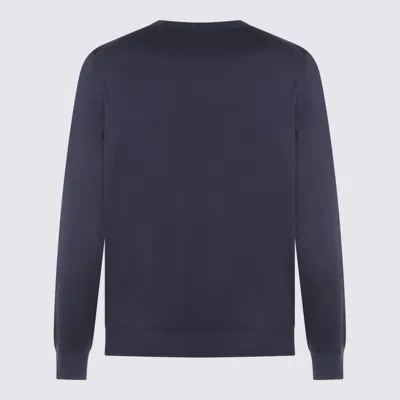 Malo Blue Solid Regular Sweaters In Blue