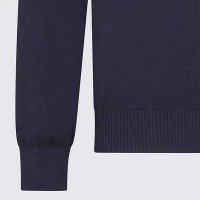 Malo Blue Solid Regular Sweaters In Blue