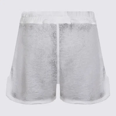 Thom Krom Drawstring Split Shorts In White