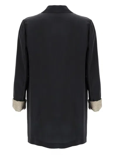 Alysi Button Blazer In Black