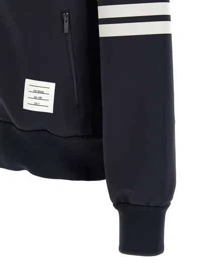 Thom Browne Tech Viscose Bomber Jacket In Blue