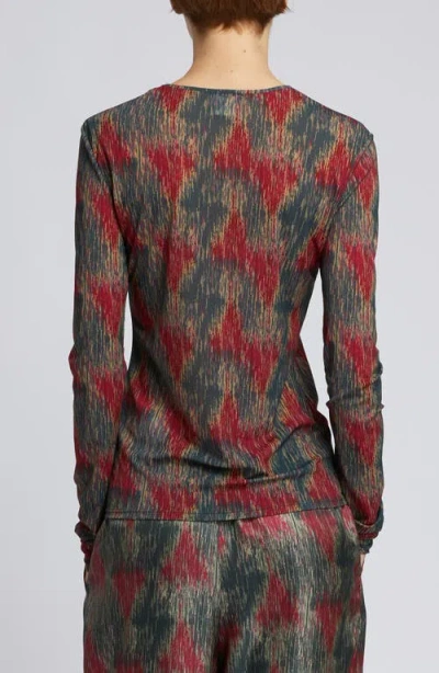 Mm By Max Mara Dent Long Sleeve Top In Multi