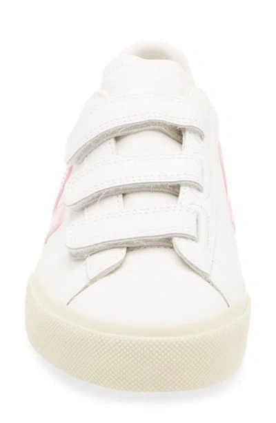Veja Recife Chromefree Leather Sneaker In White Petale