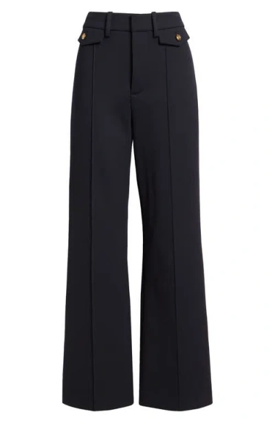 Frame The Modernist High Waist Wide Leg Pants In Blue