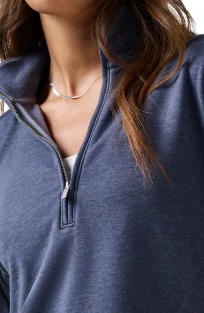 Travismathew Cloud Half Zip Pullover In Blue