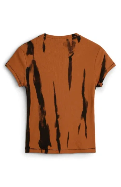 Desigual Not A Doll Cotton Graphic T-shirt In Brown