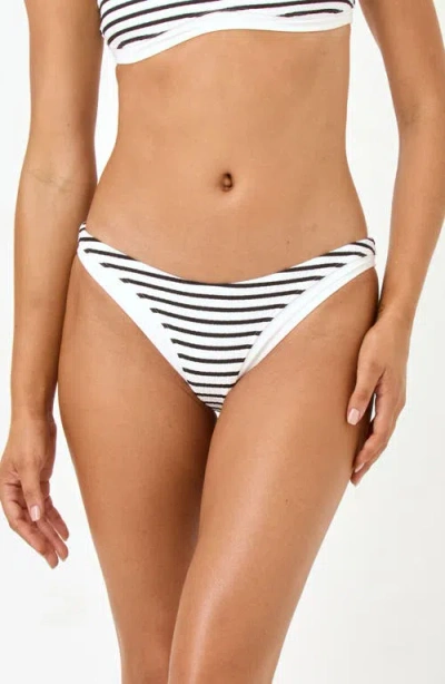 L*space Lspace Alex Stripe Full Coverage Swim Bottoms In White