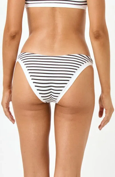 L*space Lspace Alex Stripe Full Coverage Swim Bottoms In White