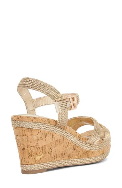 Dune London Kipling Platform Wedge Sandal In Multi
