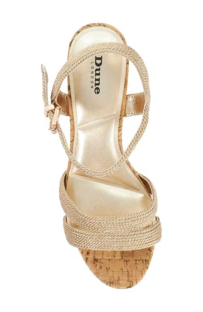 Dune London Kipling Platform Wedge Sandal In Multi