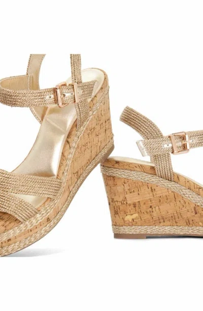 Dune London Kipling Platform Wedge Sandal In Multi