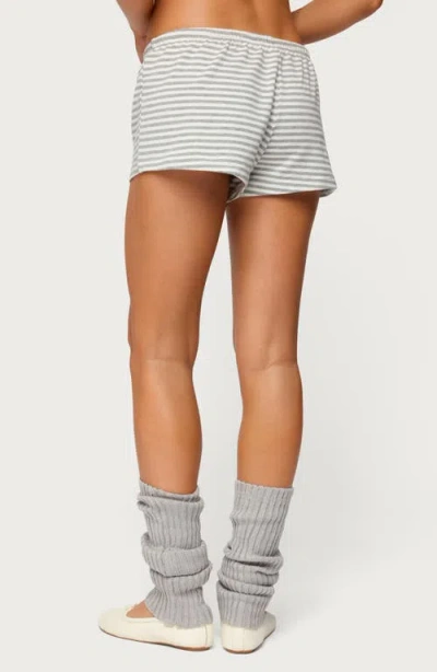 Edikted Jainee Stripe Drawstring Shorts In Blue