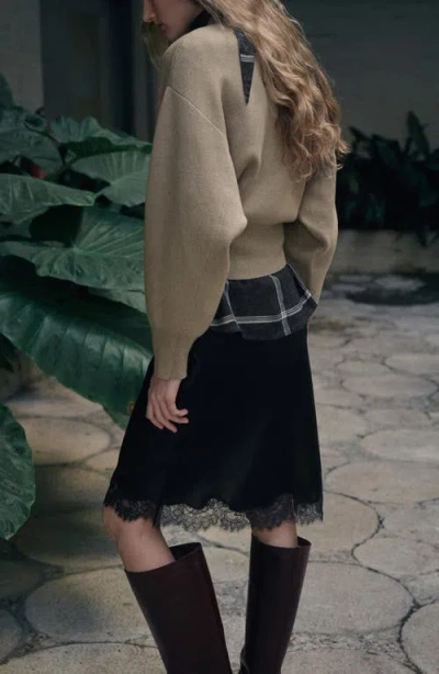 Mango Ovresize Mock Neck Sweater In Multi